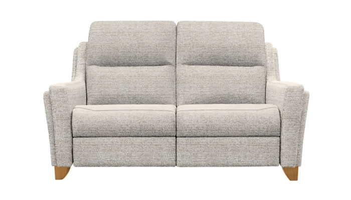 Parker Knoll Portland 2 Seat Sofa Caledonian Pebble Teak Leg